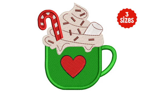 Christmas Hot Chocolate Heart Mug Embroidery Review