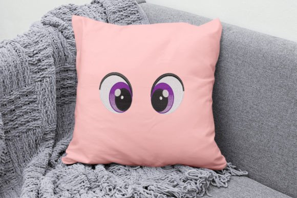 Gradient Cartoon Eyes Embroidery Review