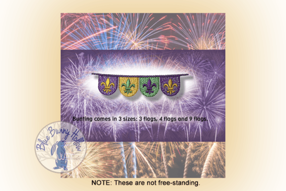 Mardi Gras Bunting Embroidery Design Review