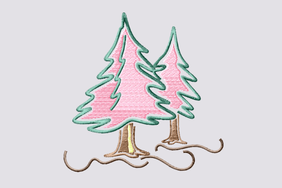 Pine Tree and Snow Embroidery Review