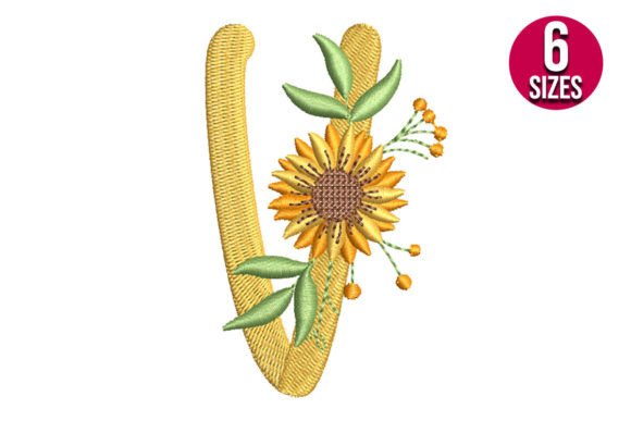 Reviewing the Sunflower Alphabet Letter V Embroidery Design