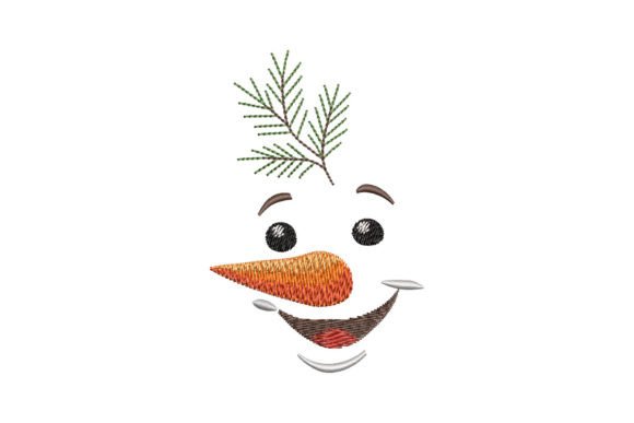Snowman Face with Spruce Branch Embroidery Review
